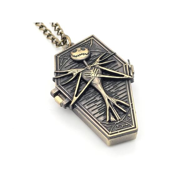Jack Coffin Pocket Watch - Pendant Gift for Nightmare Fans Halloween Christmas - Picture 2 of 9